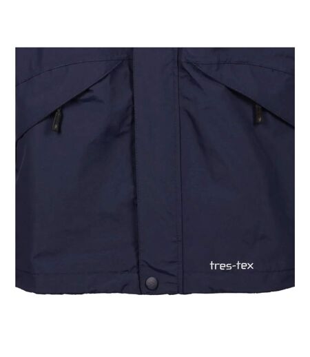 Mens Corvo Hooded Full Zip Waterproof Jacket/coat Navy Trespass