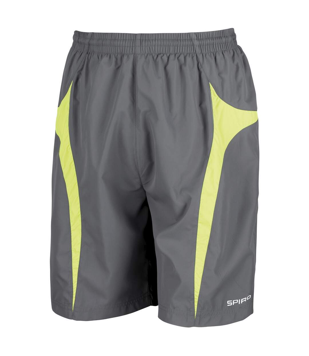 Short de sport homme gris/vert citron Spiro