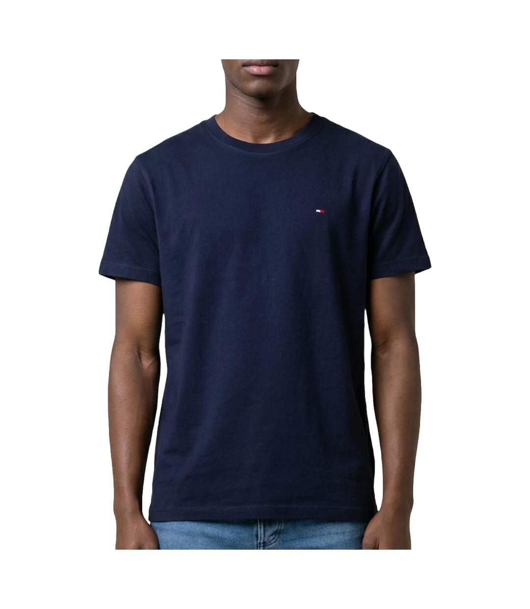 T-shirt marine pomme homme tommy hilfiger tjm slim linear-1