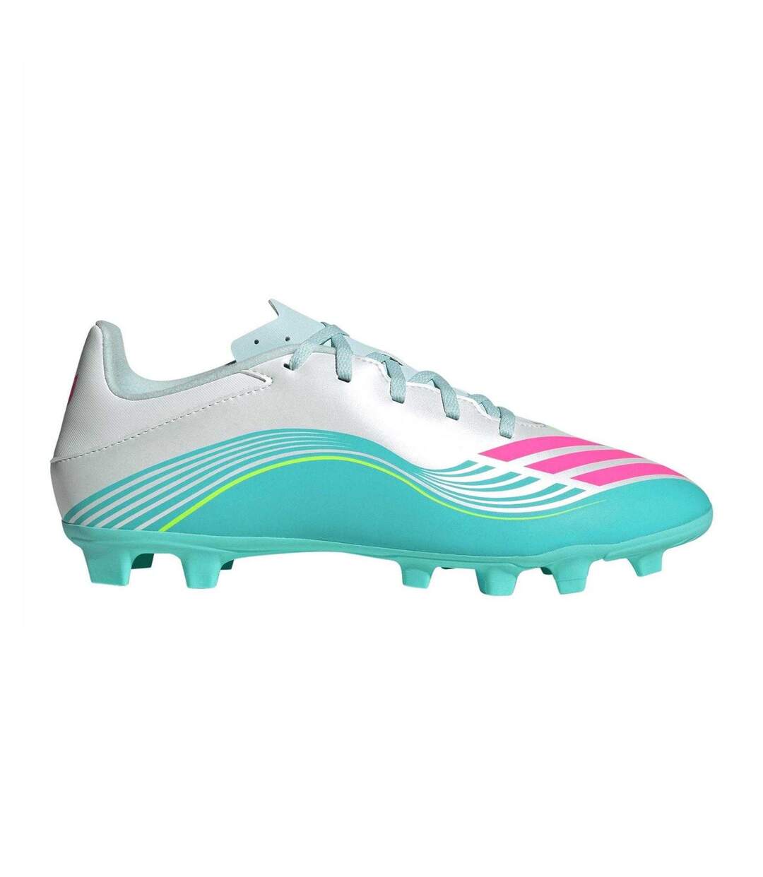 Mens F50 League Firm Ground Football Boots White Pink Blue Adidas-1
