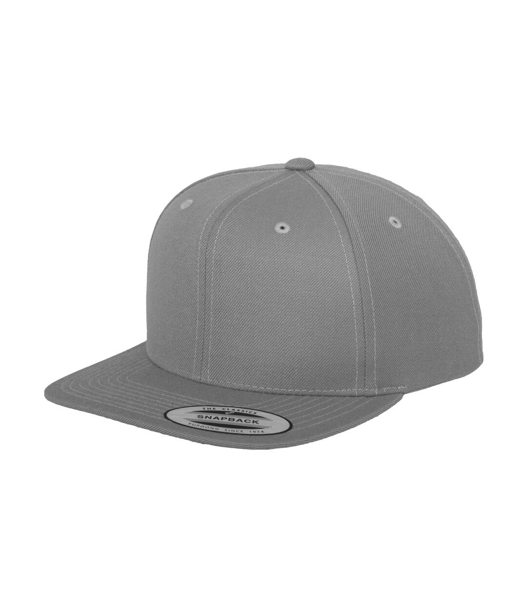 Casquette ajustable classique homme argent Yupoong-2