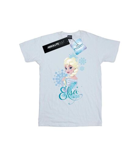 Disney - T-shirt FROZEN ELSA SNOWFLAKES - Femme (Blanc) - UTBI24726