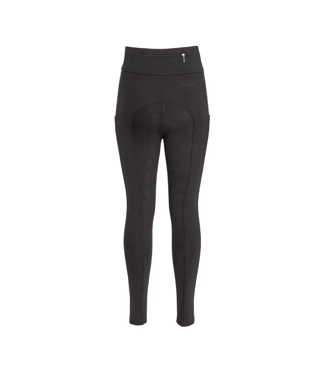 Womens/ladies Lightweight Horse Riding Tights Black Requisite-2
