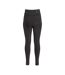 Womens/ladies Lightweight Horse Riding Tights Black Requisite-2