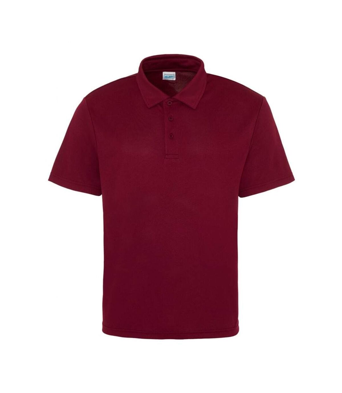 Just Cool Mens Plain Sports Polo Shirt (Burgundy)