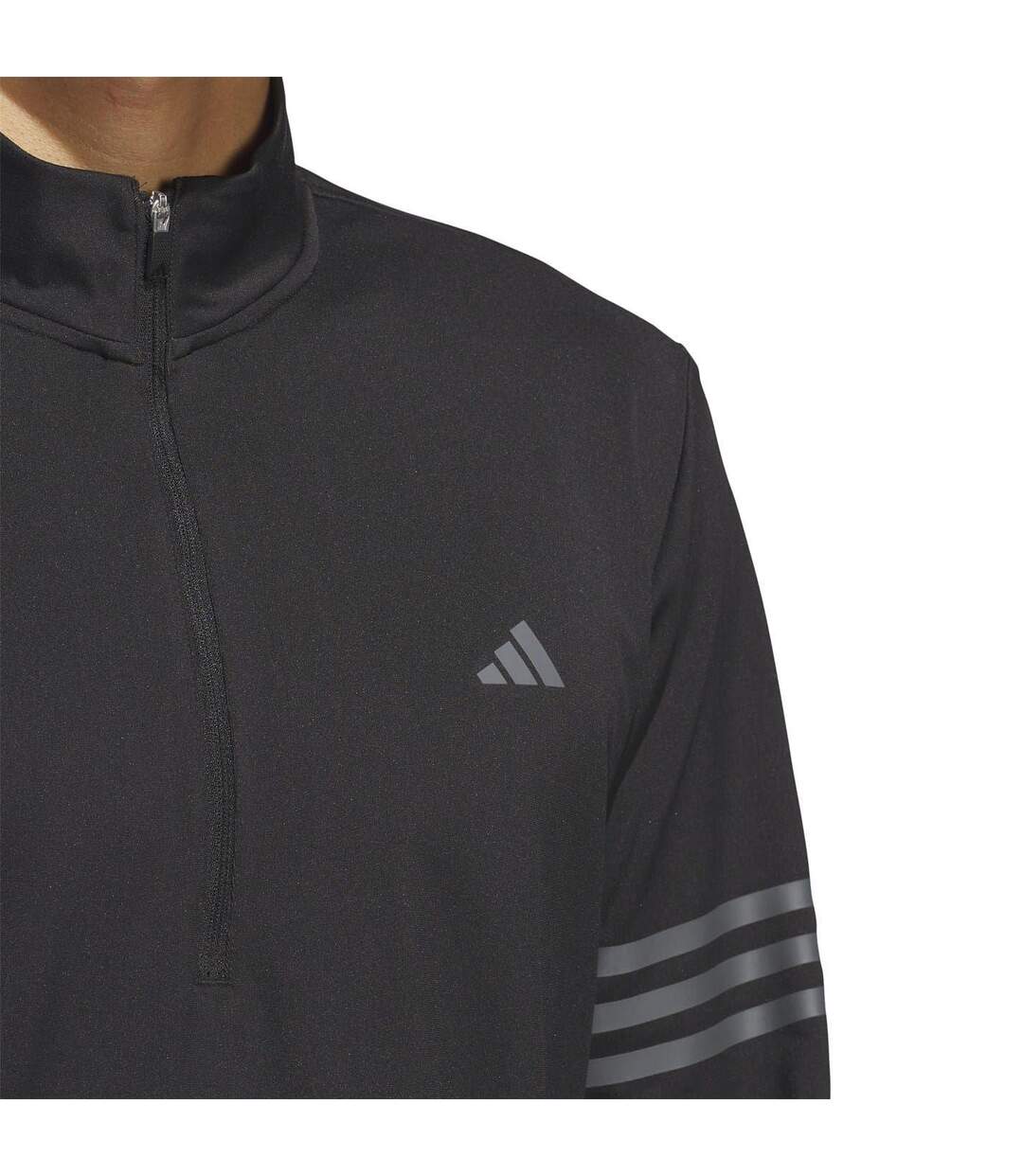 Haut De Survêtement Motif/style 3 Rayures Homme Blanc Noir Adidas-4