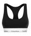 Womens/ladies Logo Cotton Blend Bralette Black Calvin Klein-2
