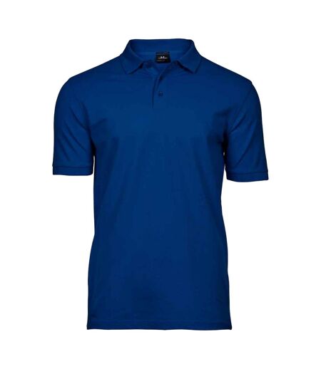 Mens luxury stretch pique polo shirt indigo Tee Jays