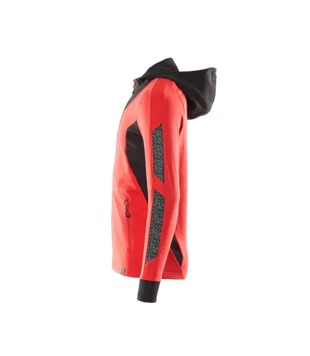 Mens Accelerate Full Zip Hoodie Traffic Red Black Mascot