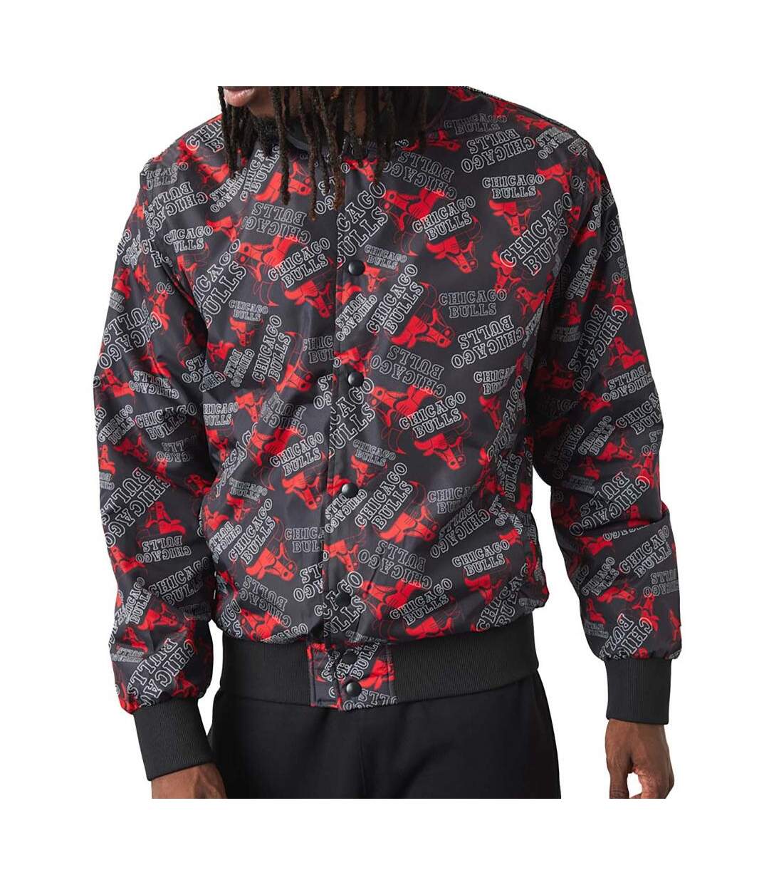 Veste noire/rouge homme new era 60284770 - l-1