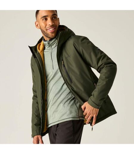 Veste Imperméable Allston Homme Kaki Foncé Jaune Sombre Regatta