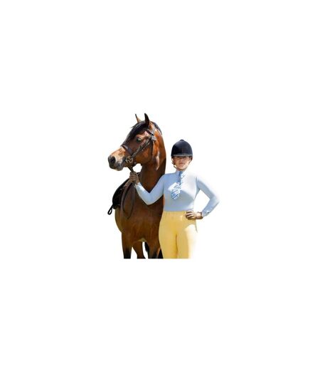 Womens/ladies Champion Show Rider Quarter Zip Long-sleeved Competition Shirt Blue Supreme Products