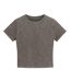 Womens/ladies Acid Wash Regular Crop T-shirt Grey I Saw It First-1