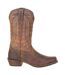 Mens Rebel Frontier Full Grain Leather Cowboy Boots Distressed Sunset Brown Durango-4