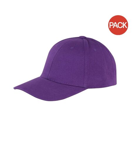 Lot de 2  Memphis casquettes adulte violet Result