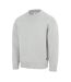 Mens Knitted Cotton Crew Neck Sweatshirt Light Grey Firetrap-1