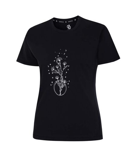 Womens/ladies tranquility ii flowers t-shirt black Dare 2B