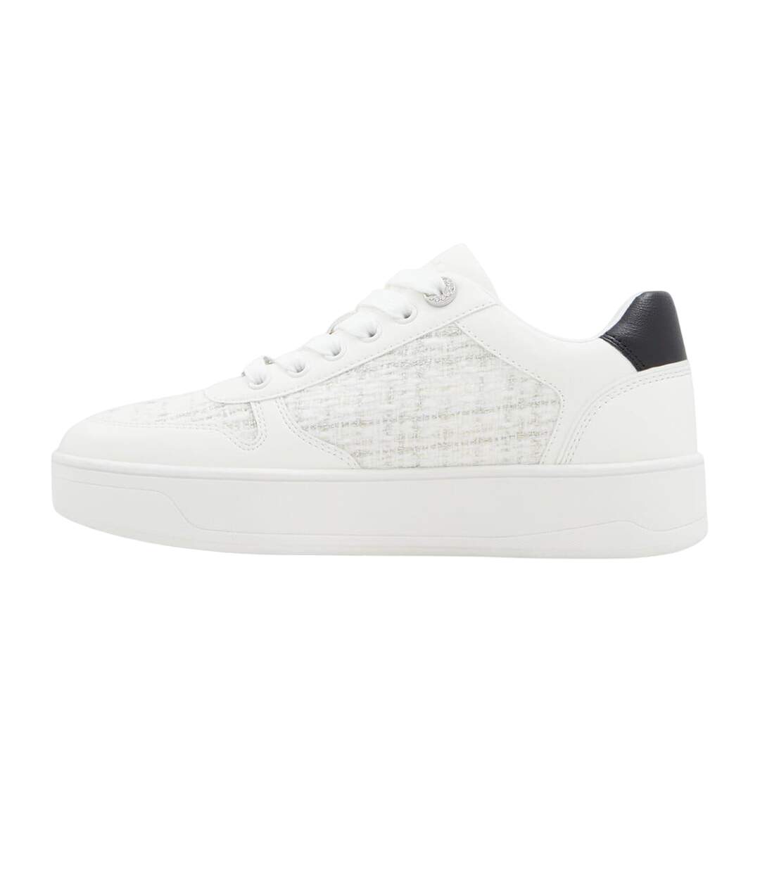 Womens/ladies Marisette Platform Trainers White Black Aldo-3