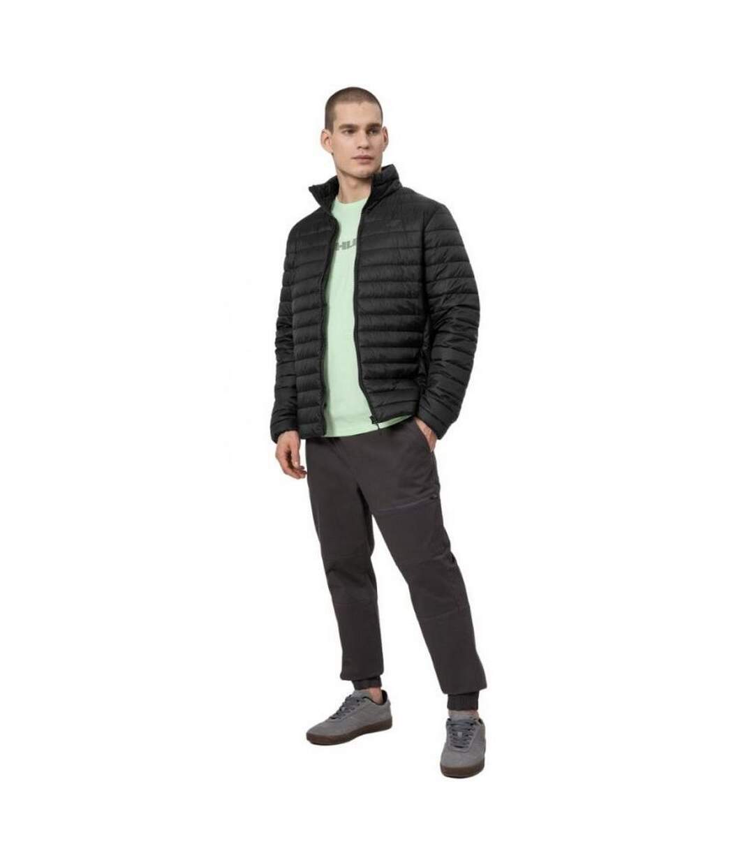 Doudoune Motif/style Matelassé Homme Noir 4F-4