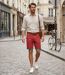 CHALLENGER L2102A Bermuda en coton twill pour un look estival élégant et résistant-5