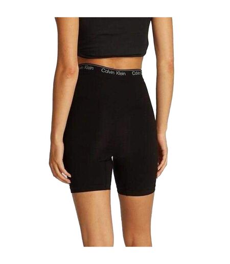 Womens/ladies Seamless Slim Compression Shorts Black Calvin Klein