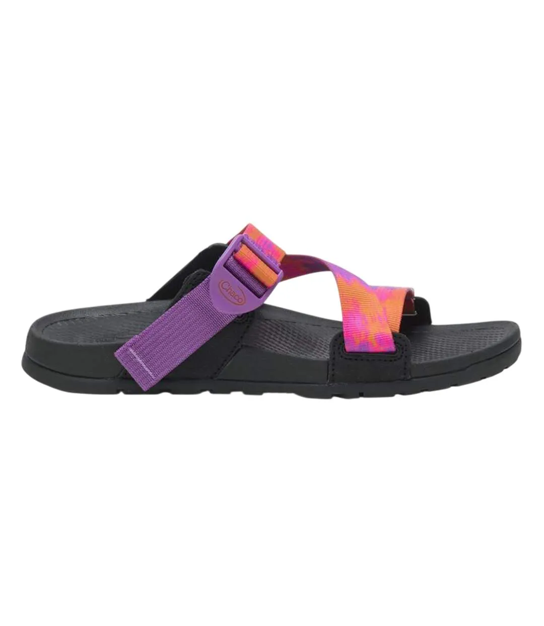 Womens/ladies Lowdown Tie Dye Slides Glow Orange Chaco-1