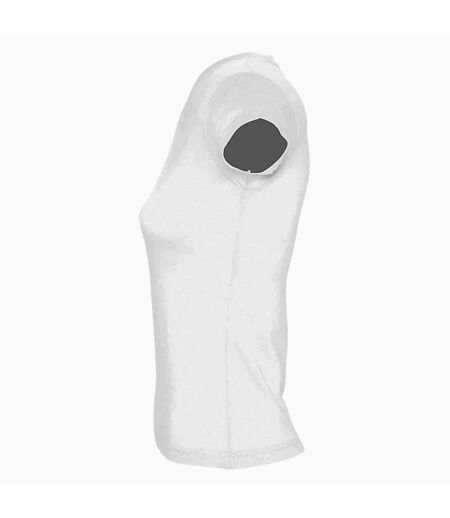 SOLs Womens/Ladies Moon V Neck Short Sleeve T-Shirt (White) - UTPC294
