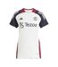 Maillot De Foot Entraînement Femme Blanc Cassé Noir Adidas-2