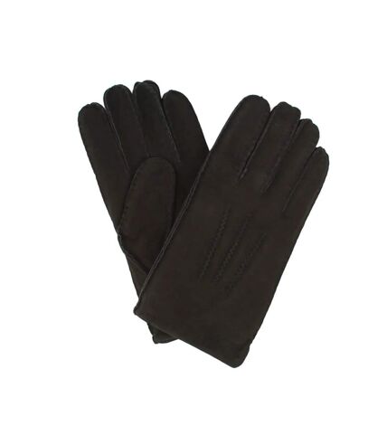 Mens msg/sp sheepskin 3 point stitch gloves black Eastern Counties Leather