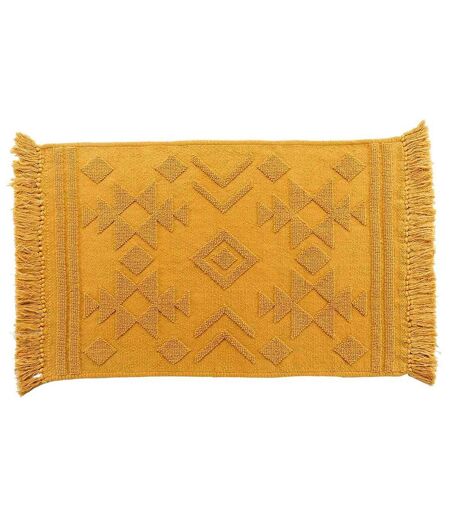 Tapis Déco à Franges Cilaos 60x90cm Safran