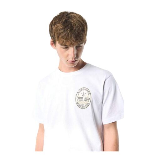 T-shirt Manches Courtes Homme Blanc Pretty Green