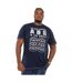 T-shirt D555 Marco Homme Bleu Marine Blanc Duke-3