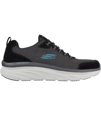 Skechers Mens D´Lux Walker Bersaga Leather Relaxed Fit Sneakers (Black) - UTFS8493