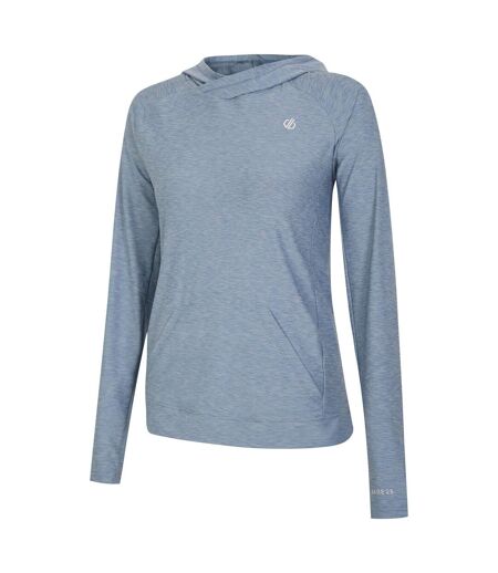 Sweat à capuche sprint city femme bleu délavé chiné Dare 2b