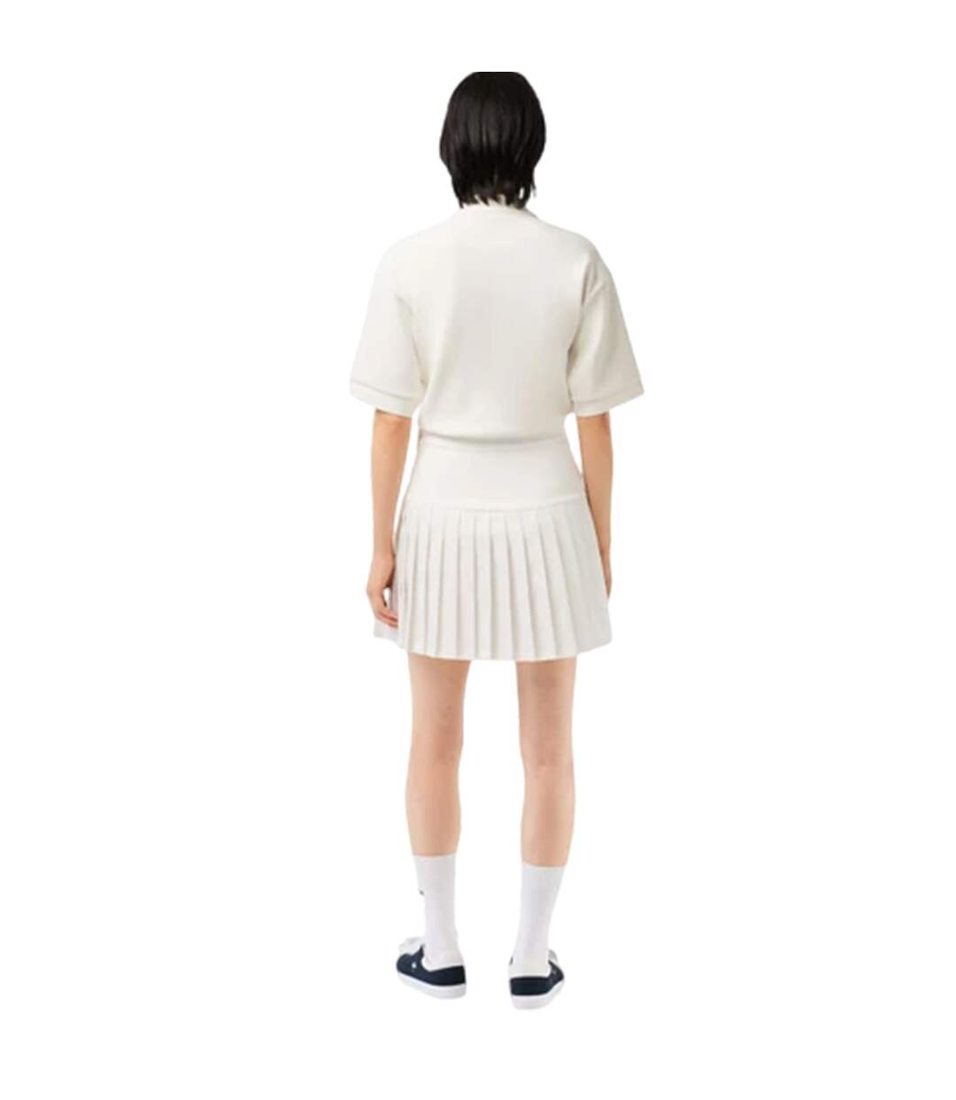 Jupe Motif/style Plissé Roland Garros Edition Femme Crème Lacoste-3