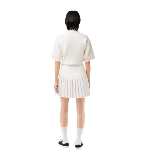 Jupe Motif/style Plissé Roland Garros Edition Femme Crème Lacoste