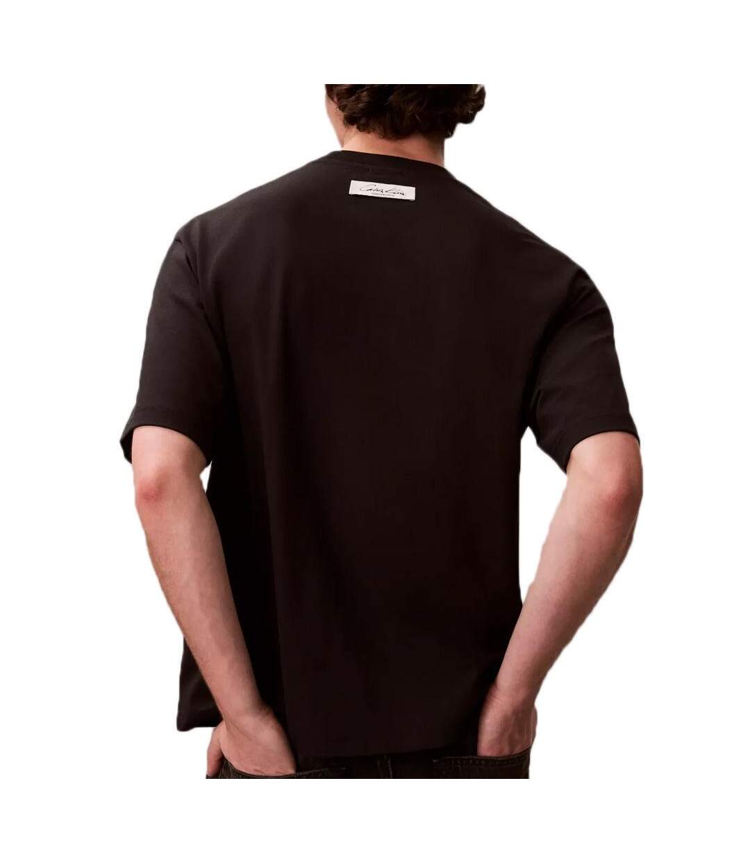 T-shirt noir homme calvin klein jeans relaxed-2