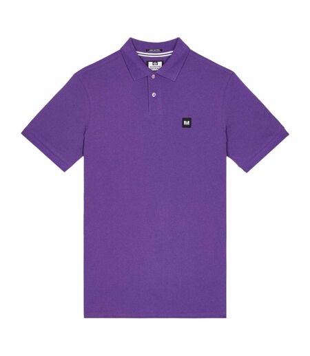 Polo Style Badge Caneiros Homme Violet Weekend Offender