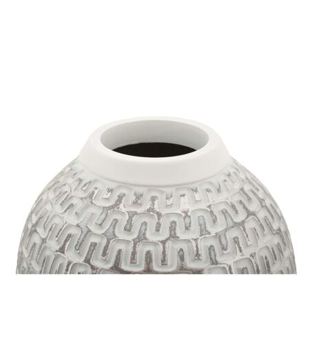 Vase Déco en Résine Wave 43cm Blanc
