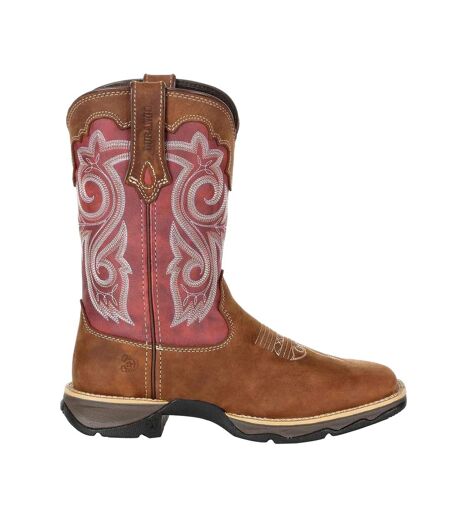 Bottes De Cowboy Lady Rebel Pro Femme Marron Ronces Rouge Rouille Durango