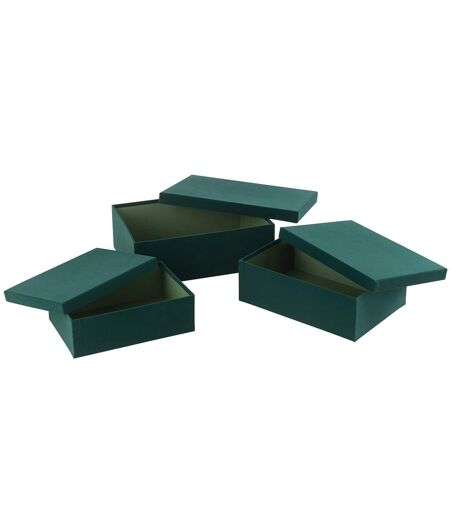 Lot de 3 Boîtes de Rangement Vaughn 36cm Vert