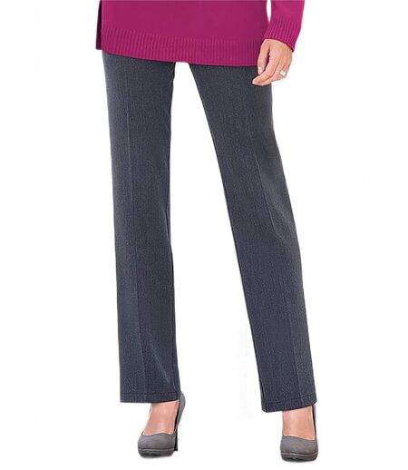 Pantalon droit taille semi élastiquée ventre plat