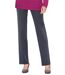 Pantalon droit taille semi élastiquée ventre plat-1