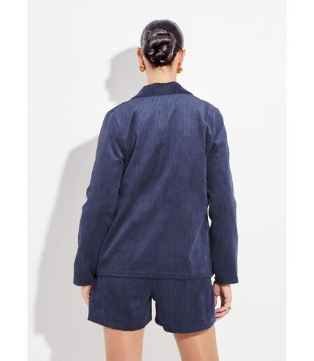 Veste velours grosses cotes, col tailleur