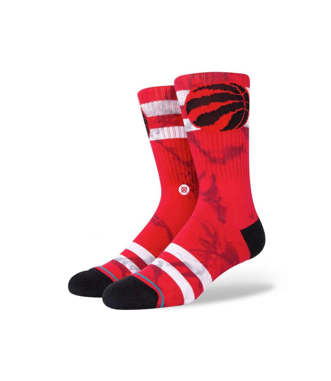 STANCE Chaussettes Homme Coton RAPTORS DYED Rouge Noir NBA-1