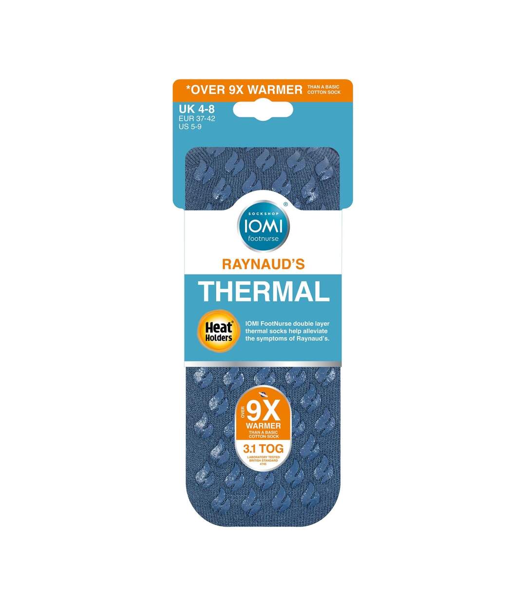 1 Pack Thick 3.1 TOG Non Slip Thermal Slipper Socks for Raynauds-2