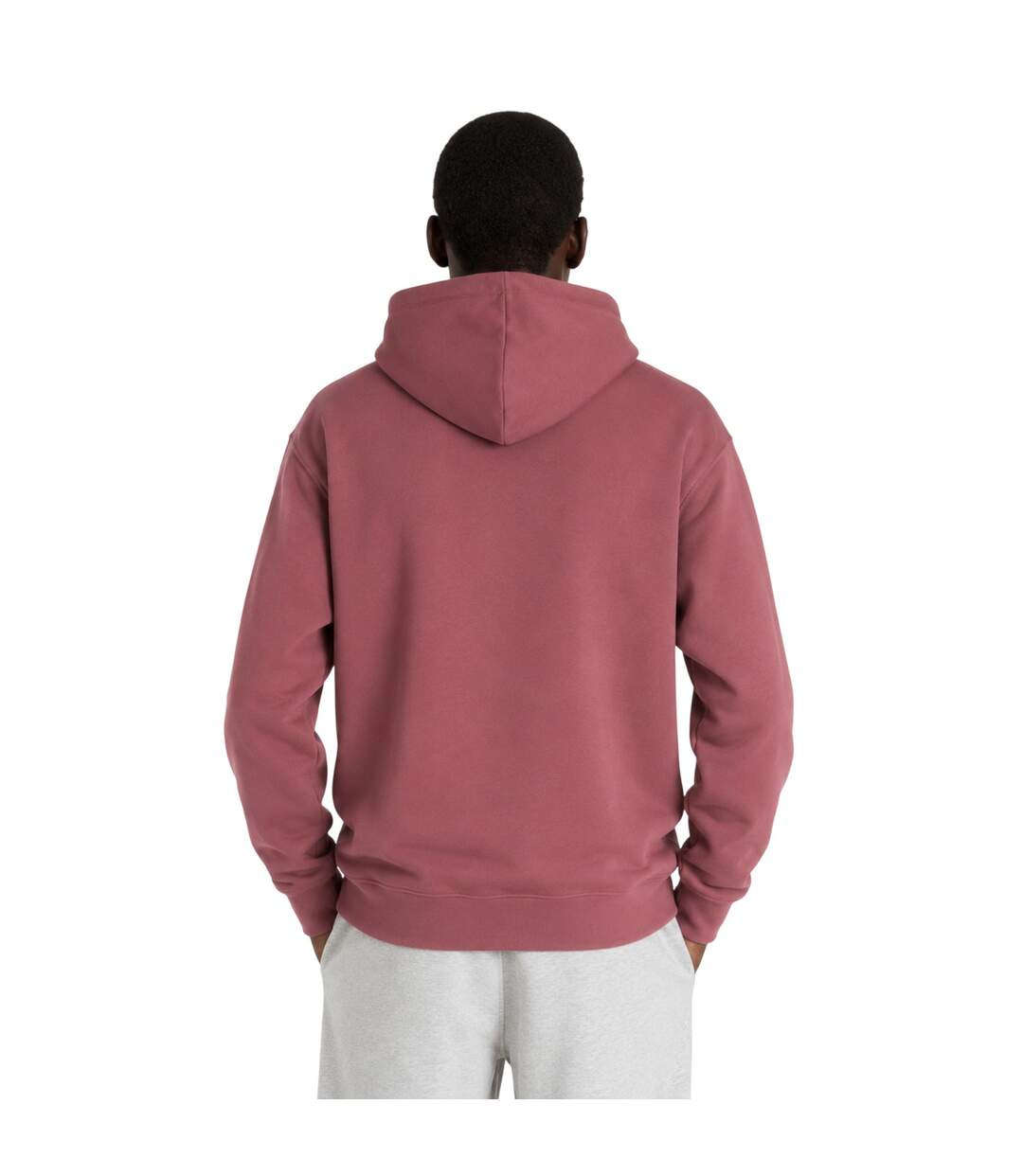Mens Regular Long-sleeved Hoodie Burgundy New Balance-2