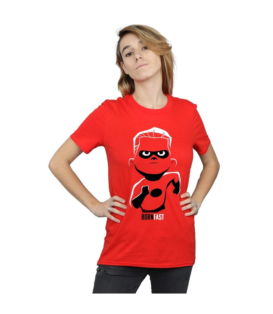 Disney Womens/Ladies Incredibles 2 Incredible Son Cotton Boyfriend T-Shirt (Rouge) - UTBI41891-2