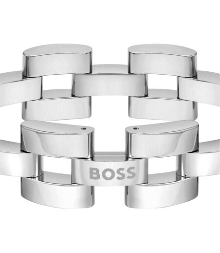 Mens Sway Polished Bracelet One Size Silver Boss