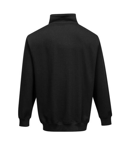 Portwest Mens Sorrento Zip Neck Sweatshirt (Black) - UTPW153